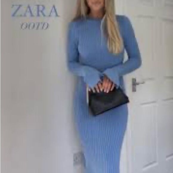 #119 ZARA Stretch Knit Spring Dress - Picture 1 of 6